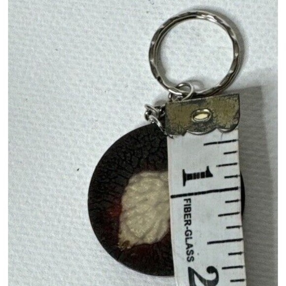 Key Chain Pendant Resin Crackled Effect Charms Layered In Resin New Lot Of 3 - Picture 8 of 9